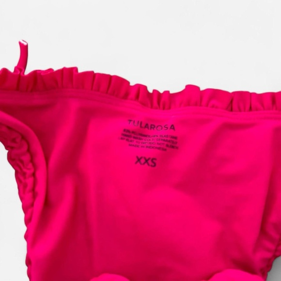 Revolve x Tularosa Lacey Magenta ruched tie side bikini Bottoms xxs NEW - Picture 2 of 5